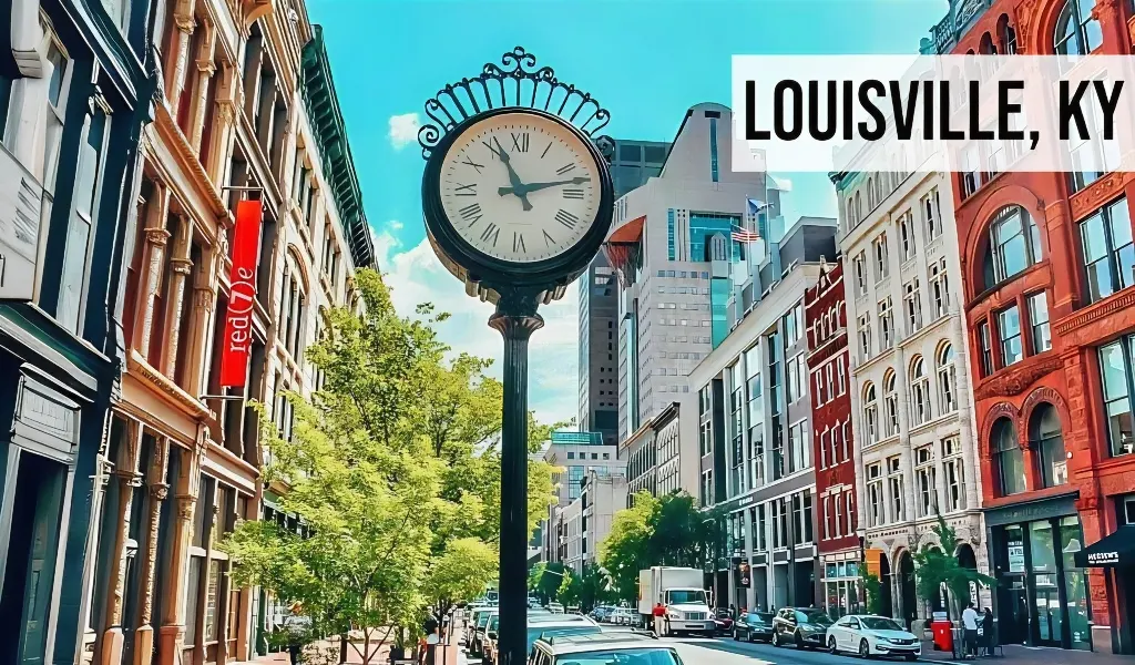 Sell My Land Kentucky – Louisville, KY Downtown Louisville street view in Kentucky where Bubba Land Company buys vacant land and rural acreage fast for cash.