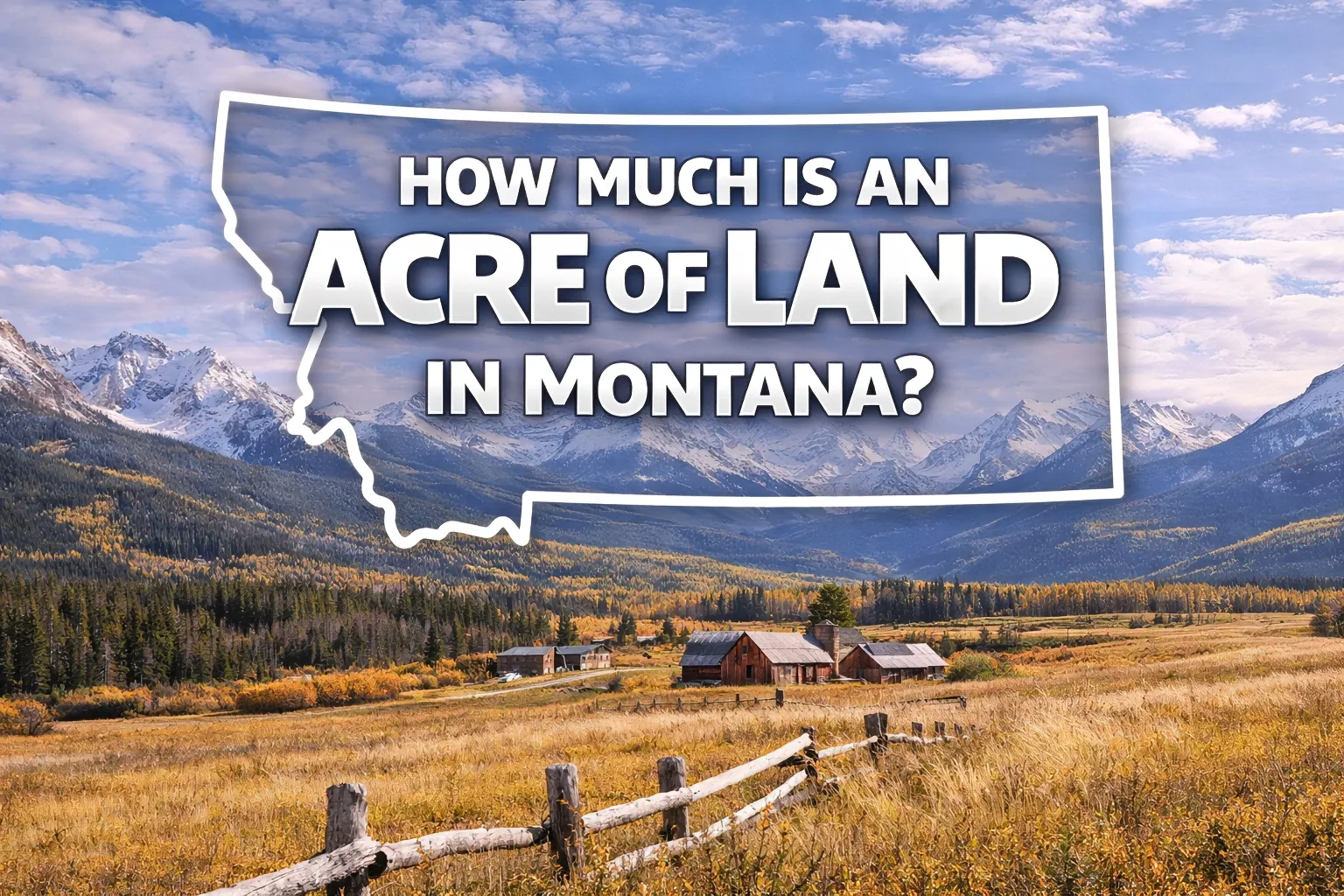 Scenic Montana ranchland with mountains and open prairie illustrating average price per acre of land in Montana where we work with landowners looking to sell rural property.