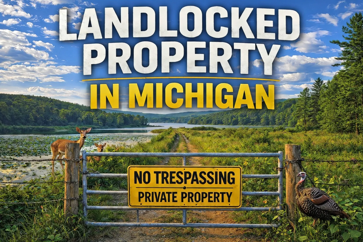 A gated Michigan parcel beyond private access highlights the challenge of landlocked land, and we help owners sell property like this without the usual hassle.