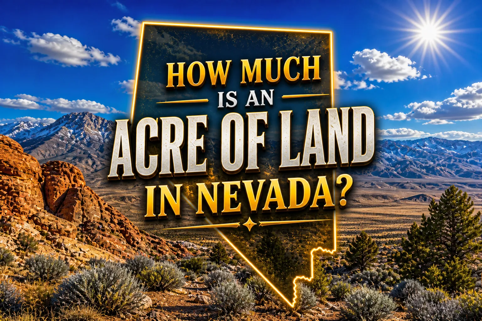 How much an acre of land costs in Nevada from the Las Vegas Valley to rural off-grid counties